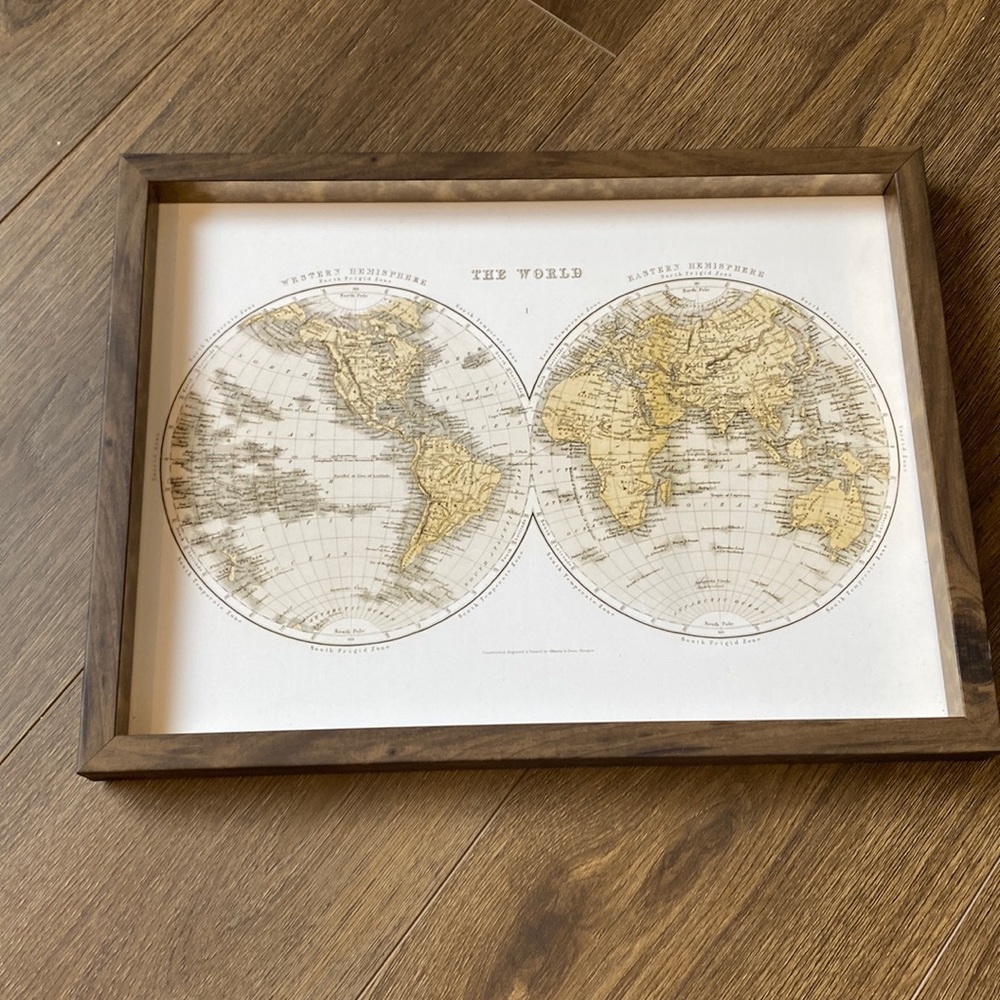 Hobby Lobby world map wall decor